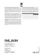 Предварительный просмотр 16 страницы PALSON EASY123 Operating Instructions Manual