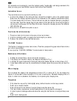 Предварительный просмотр 8 страницы PALSON ORION Operating Instructions Manual