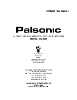 Palsonic 3430GM Owner'S Manual preview