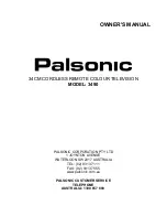 Preview for 1 page of Palsonic 3490 Owner'S Manual