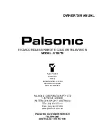 Palsonic 5130TS Owner'S Manual предпросмотр