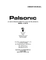 Предварительный просмотр 1 страницы Palsonic 6125TS Owner'S Manual