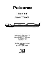 Palsonic DVDR212 Manual preview