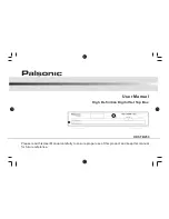 Palsonic HDSTB250 User Manual preview