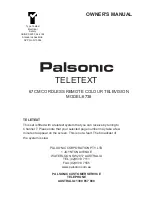 Preview for 1 page of Palsonic MODEL 6738 Owner'S Manual