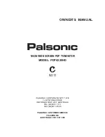 Preview for 1 page of Palsonic PDP4220HD Owner'S Manual