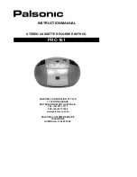 Palsonic PRC-161 Instruction Manual preview