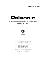 Предварительный просмотр 1 страницы Palsonic TFTV385Y Owner'S Manual