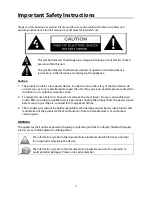 Preview for 3 page of Palsonic TFTV3925FL User Manual