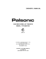 Предварительный просмотр 1 страницы Palsonic TFTV4200FHD Owner'S Manual