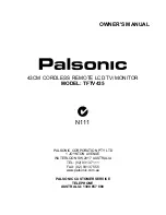 Preview for 1 page of Palsonic TFTV435 Owner'S Manual