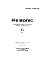 Palsonic TFTV492LED Owner'S Manual preview