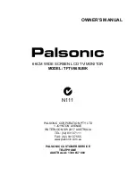 Предварительный просмотр 1 страницы Palsonic TFTV665UBK Owner'S Manual