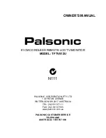 Palsonic TFTV812U Owner'S Manual preview