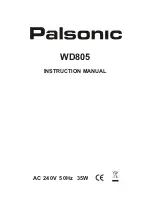 Palsonic WD805 Instruction Manual preview