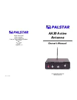 Palstar AA30 Owner'S Manual preview