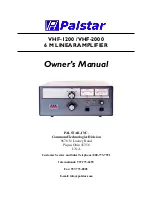 Предварительный просмотр 1 страницы Palstar Commander VHF-1200 Owner'S Manual