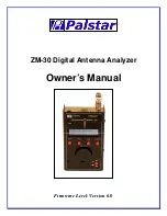 Palstar ZM-30 Owner'S Manual preview