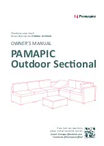 Preview for 1 page of PAMAPIC Outdoor Sectional Owner'S Manual