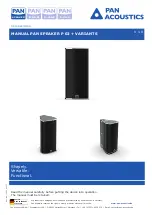 Предварительный просмотр 1 страницы Pan Acoustics P 02 Manual