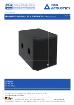 Preview for 1 page of Pan Acoustics P SW-118 SP Manual