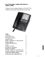 Предварительный просмотр 3 страницы Panacom PA-7700 User Manual