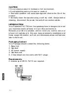 Preview for 4 page of Panacom PA-7700 User Manual