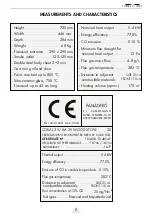 Preview for 7 page of Panadero CORAL 3V Usage And Maintenance Instructions