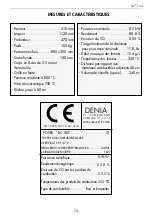 Preview for 13 page of Panadero DENIA DC-100 Usage And Maintenance Instructions