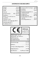 Preview for 23 page of Panadero DENIA DC-100 Usage And Maintenance Instructions