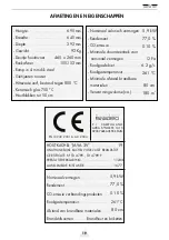 Предварительный просмотр 19 страницы Panadero JAVA 3V Usage And Maintenance Instructions