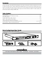 Preview for 2 page of Panamax M4320-PRO Instructions Manual