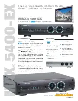 Panamax M5400-EX Specifications preview