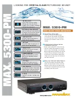 Panamax MAX 5300-PM Specification Sheet preview