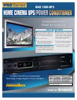 Panamax Pro MAX 1500-UPS Technical Specifications preview