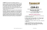 Panamorph CDR-S3 Installation Manual preview