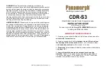 Preview for 1 page of Panamorph CDR-S3 Installation Manual