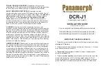 Preview for 1 page of Panamorph DCR-J1 Installation Manual