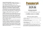 Panamorph DCR-S2 Installation Manual preview