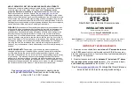 Предварительный просмотр 1 страницы Panamorph STE-S3 Installation Manual