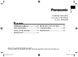 Preview for 3 page of Panasonic 0001144762 Operating Instructions Manual