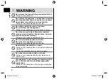 Preview for 8 page of Panasonic 0001144762 Operating Instructions Manual