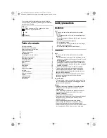 Preview for 2 page of Panasonic 1173396 Operating Instructions Manual