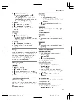 Предварительный просмотр 33 страницы Panasonic 2 Line KX-TG9541C Operating Instructions Manual