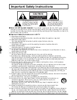 Preview for 2 page of Panasonic 26LX20 - TC - 26" LCD TV Operating Instructions Manual