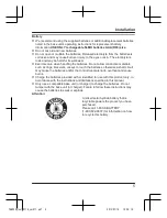 Preview for 5 page of Panasonic 2LINE KX-TGA950C Installation Manual