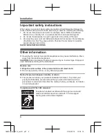 Preview for 6 page of Panasonic 2LINE KX-TGA950C Installation Manual