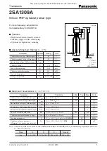 Panasonic 2SA1309A Specification Sheet preview