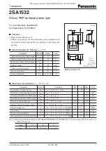 Panasonic 2SA1532 Specification Sheet preview