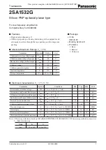 Panasonic 2SA1532G Specification Sheet preview